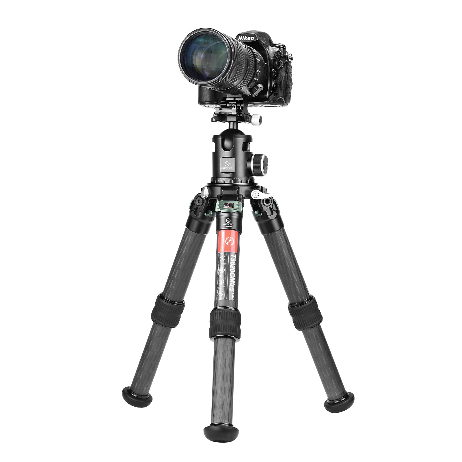 T3620CM 36mm,2 Sections,Short Heavy Duty Carbon Fiber Tripod for Video Photography and Rifle,load 88lb(40kg)