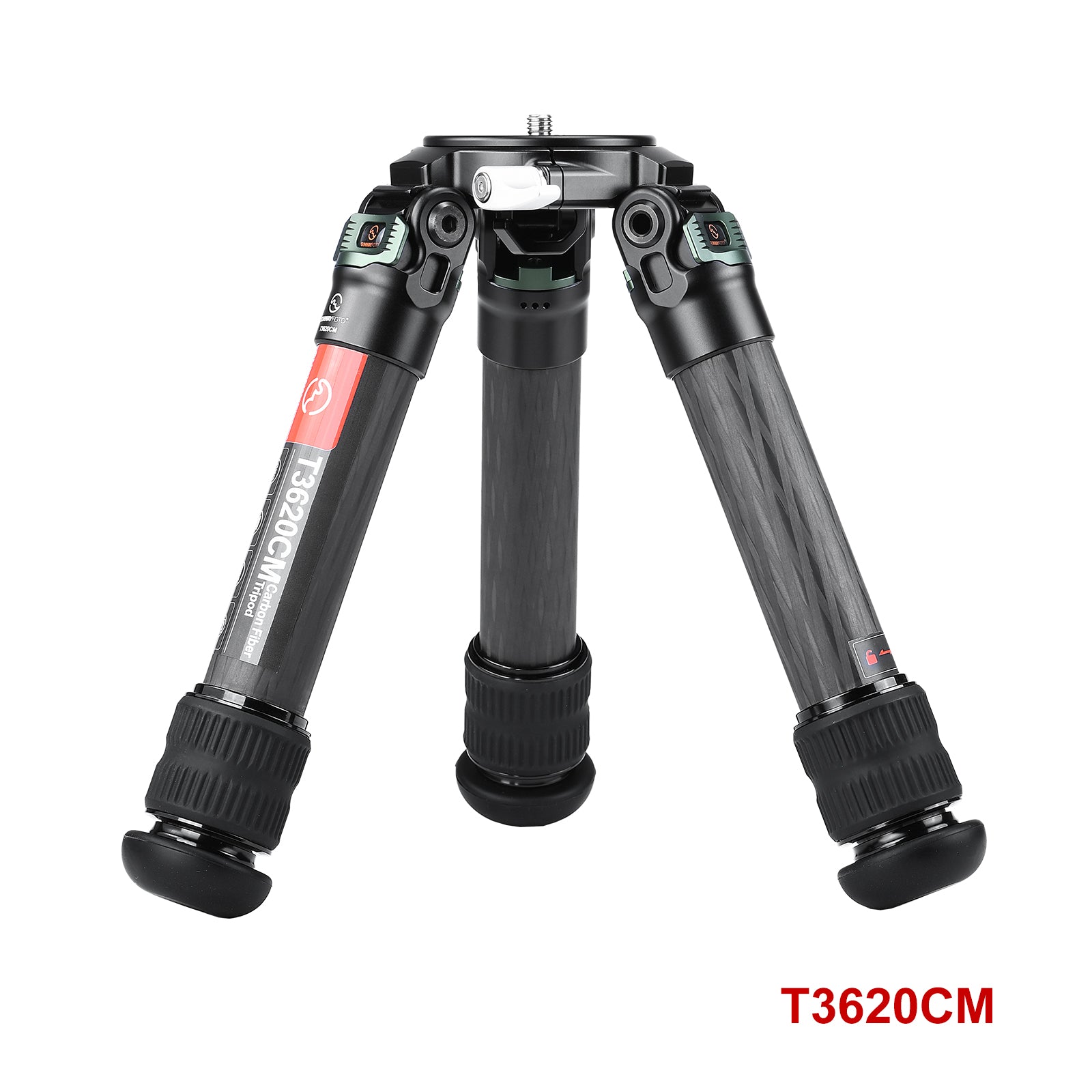 T3620CM 36mm,2 Sections,Short Heavy Duty Carbon Fiber Tripod for Video Photography and Rifle,load 88lb(40kg)