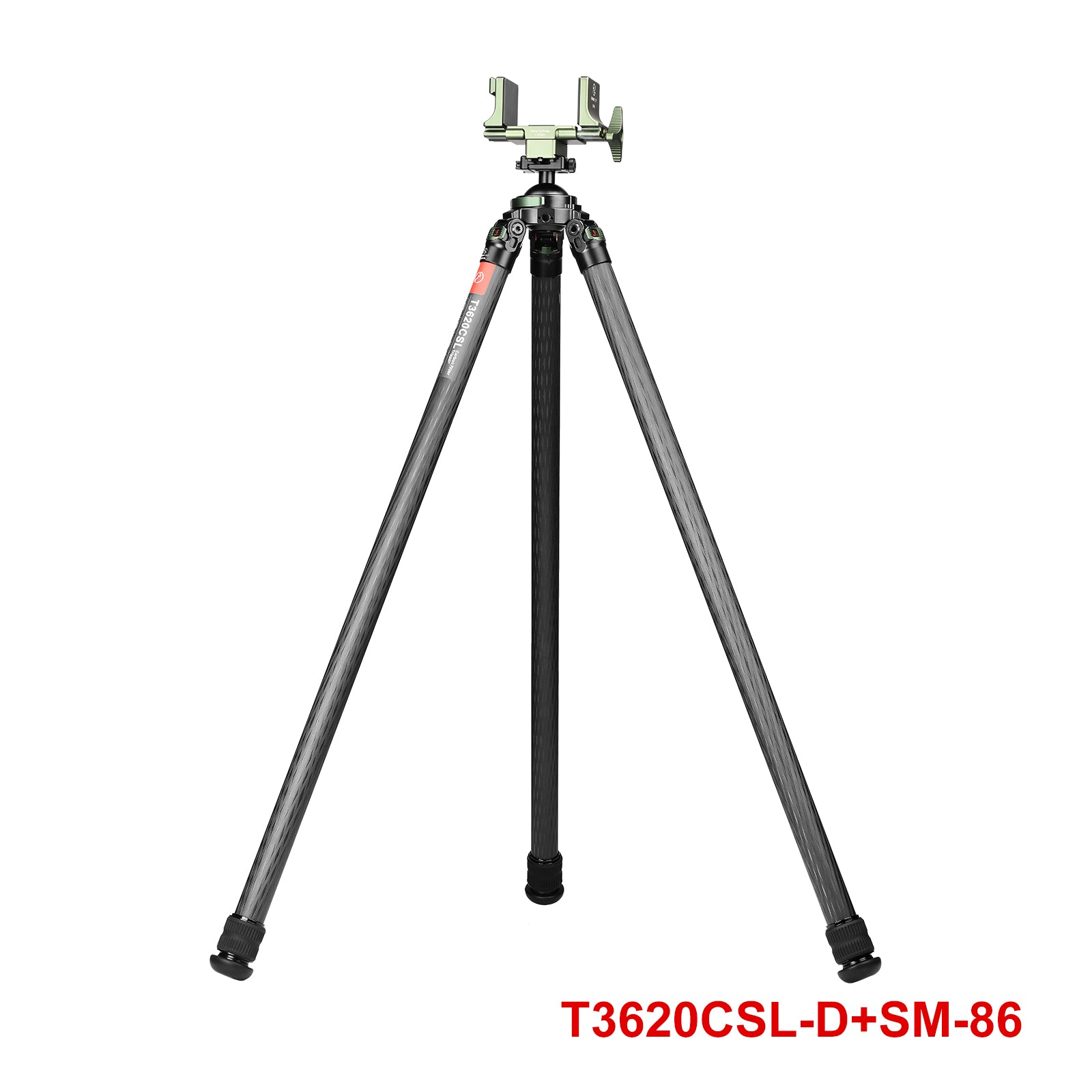 SUNWAYFOTO T3620CSL, 68” Tall Carbon Fiber Tripod with 65mm Hunting Ballhead for Rifle, 36mm Tubes Two Section