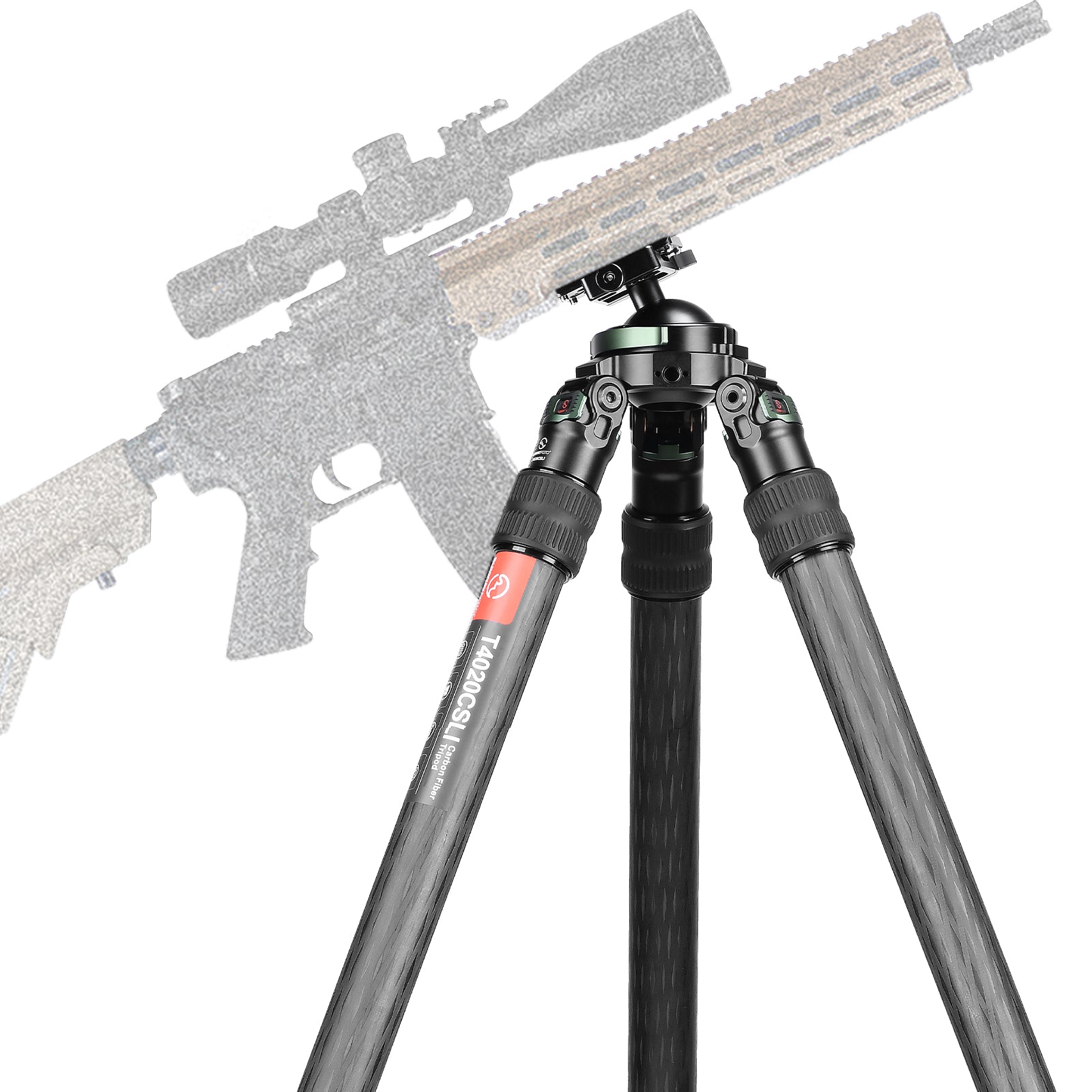 SUNWAYFOTO T4020CSLI, 70” Tall Inverted Leg Series Carbon Fiber Tripod with 65mm Arca Ballhead, 40mm Tubes Two Section