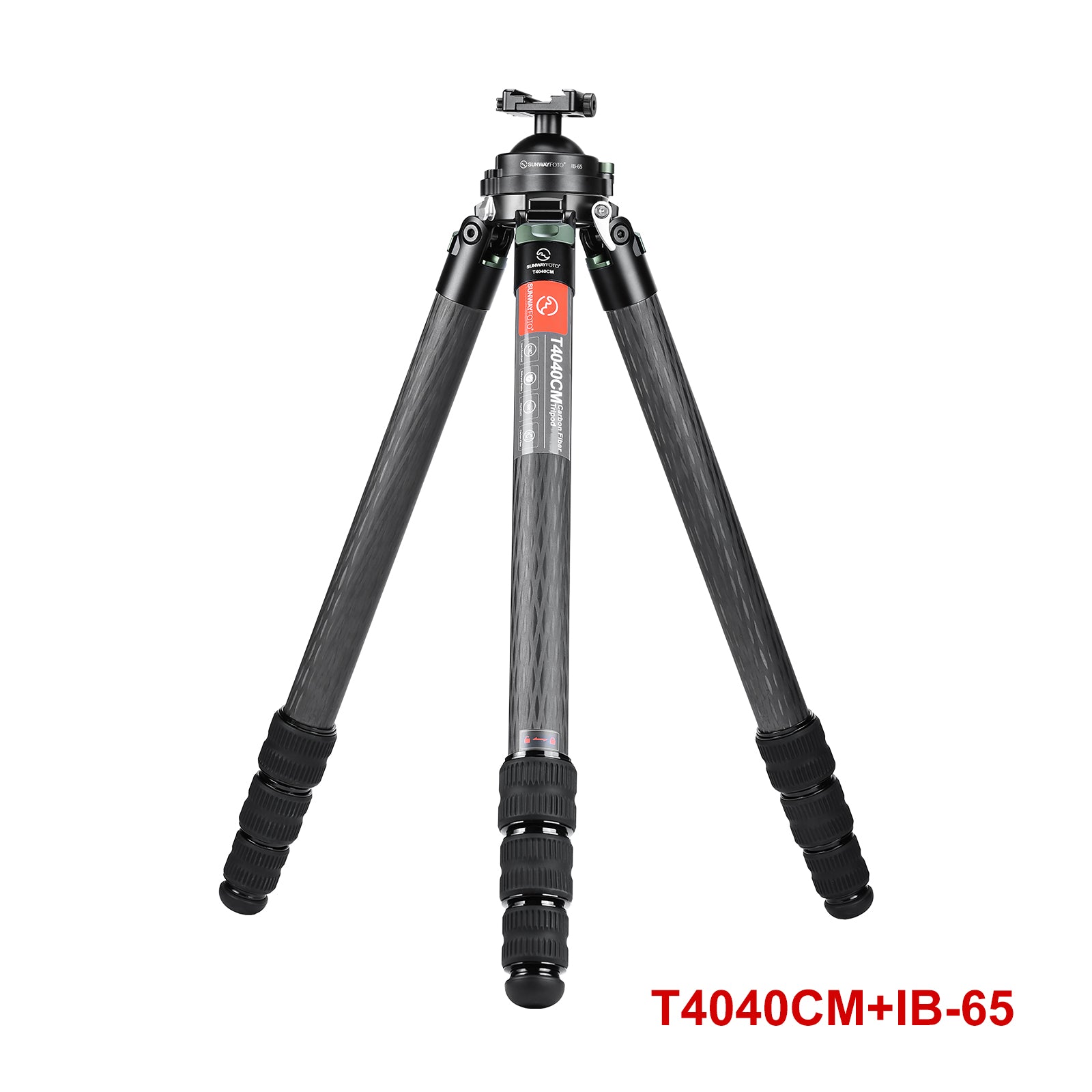 T4040CM Heavy Duty Carbon Fiber Tripod for Video Camera Photography and Hunting, 4 sections, 88lb(40kg) Load