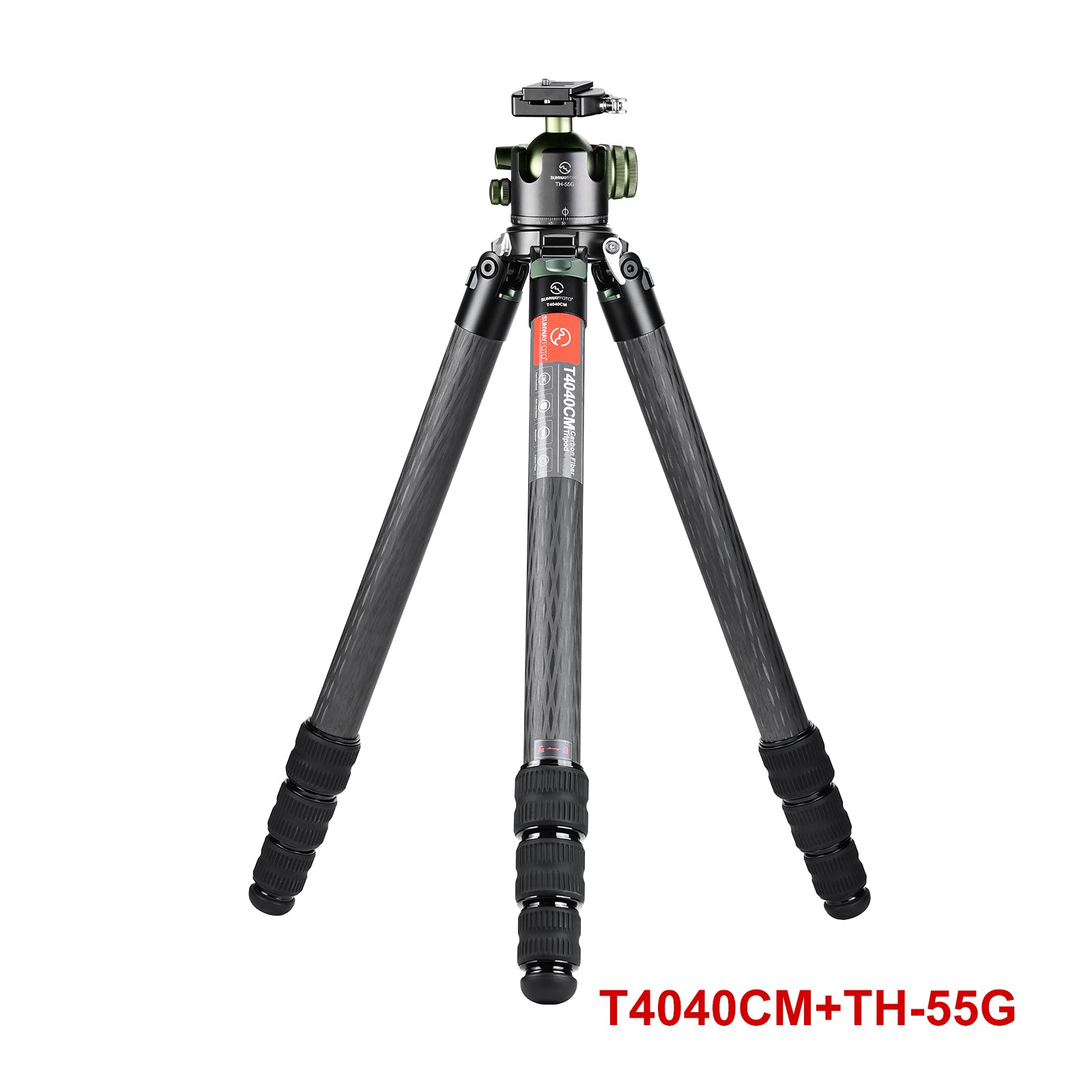 T4040CM Heavy Duty Carbon Fiber Tripod for Video Camera Photography and Hunting, 4 sections, 88lb(40kg) Load