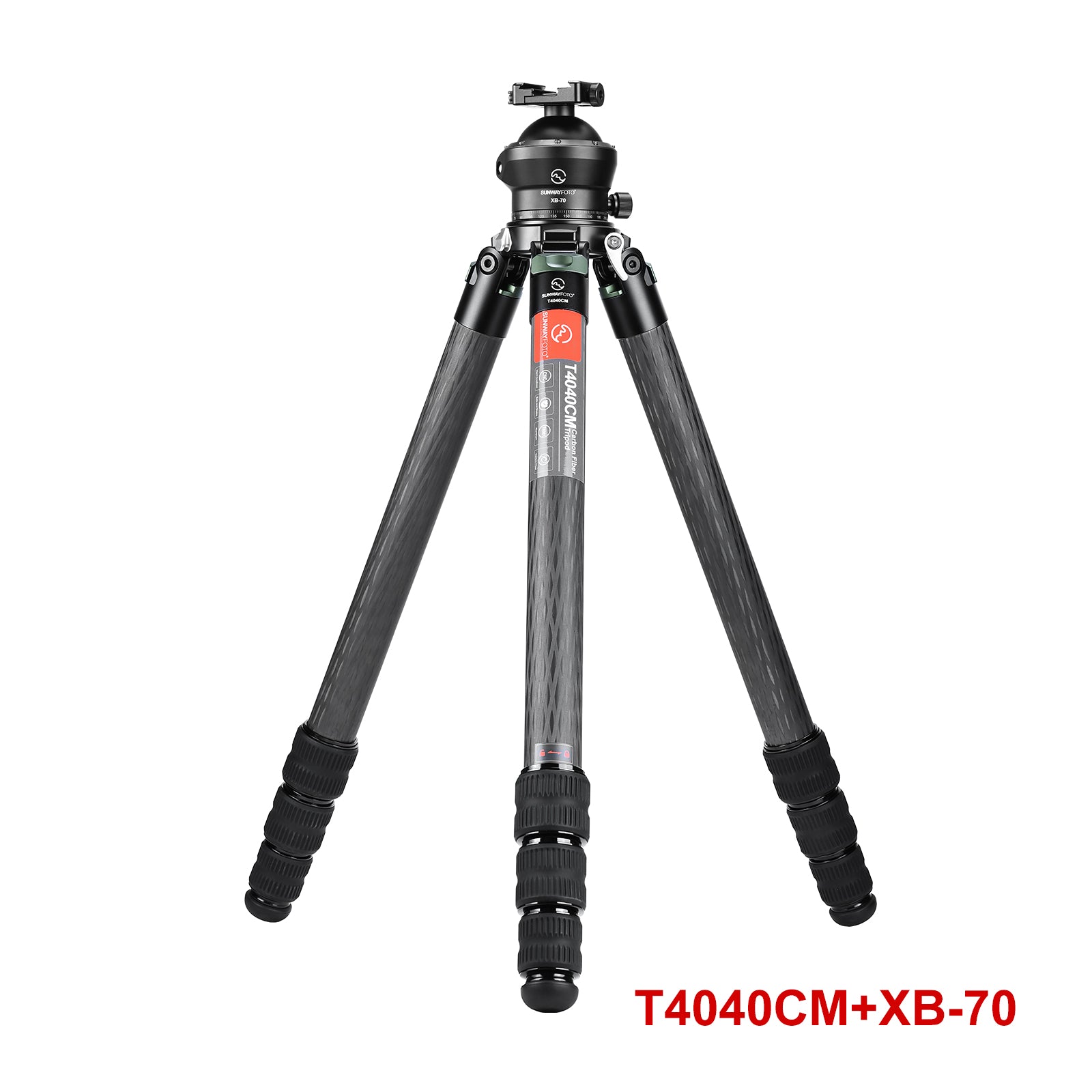 T4040CM Heavy Duty Carbon Fiber Tripod for Video Camera Photography and Hunting, 4 sections, 88lb(40kg) Load