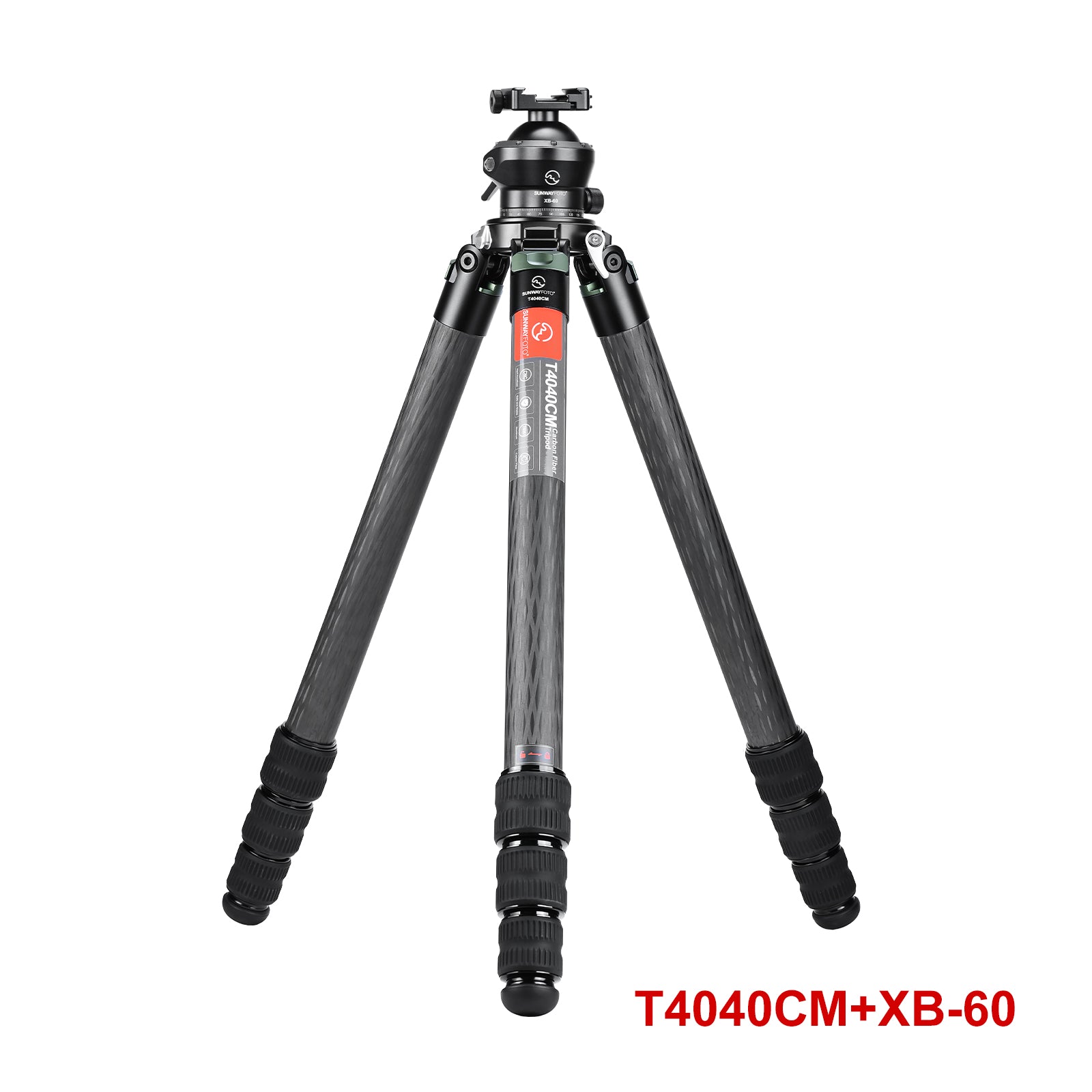 T4040CM Heavy Duty Carbon Fiber Tripod for Video Camera Photography and Hunting, 4 sections, 88lb(40kg) Load