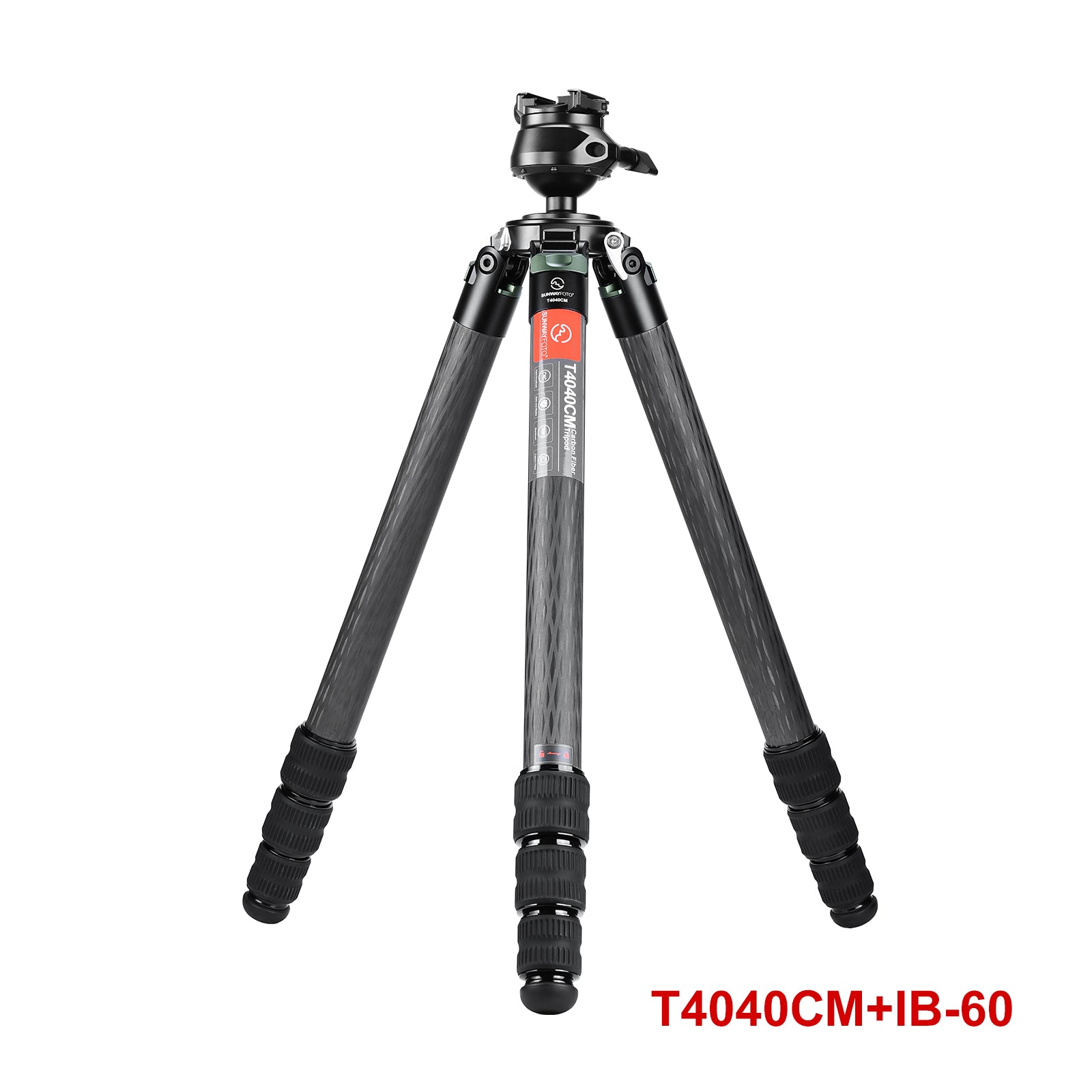 T4040CM Heavy Duty Carbon Fiber Tripod for Video Camera Photography and Hunting, 4 sections, 88lb(40kg) Load