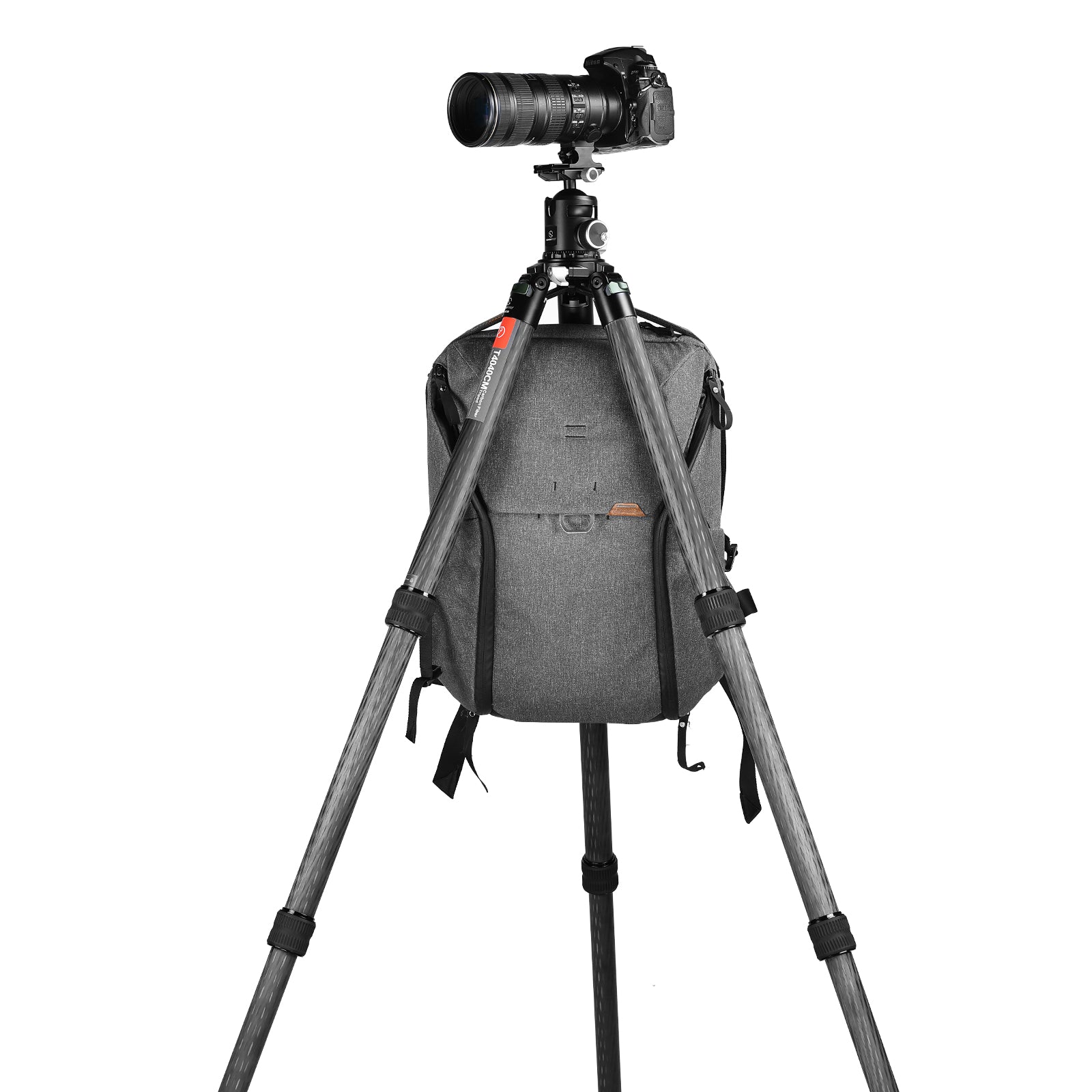 T4040CM Heavy Duty Carbon Fiber Tripod for Video Camera Photography and Hunting, 4 sections, 88lb(40kg) Load
