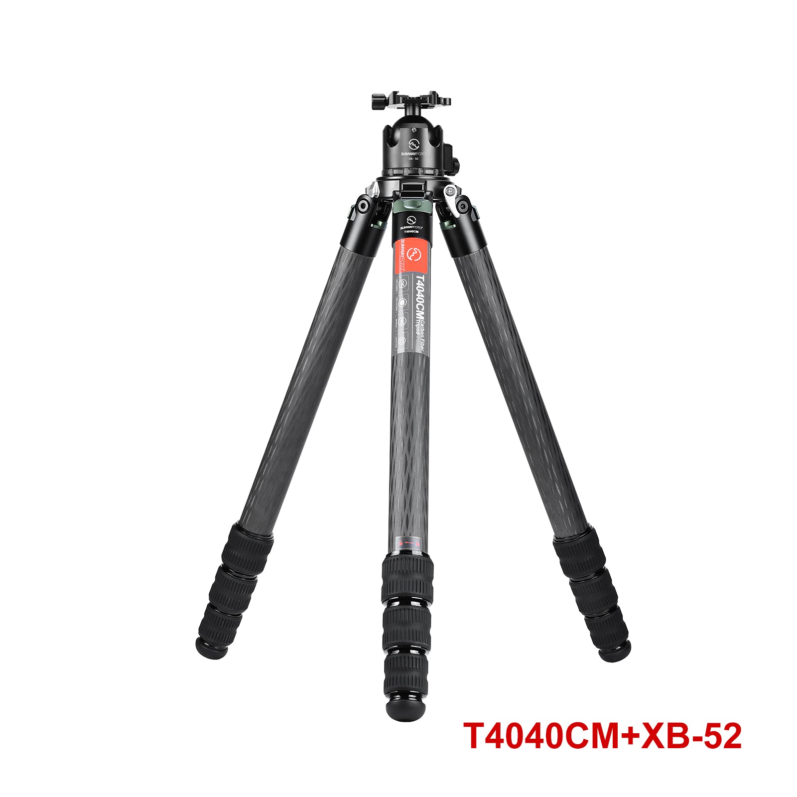 T4040CM Heavy Duty Carbon Fiber Tripod for Video Camera Photography and Hunting, 4 sections, 88lb(40kg) Load