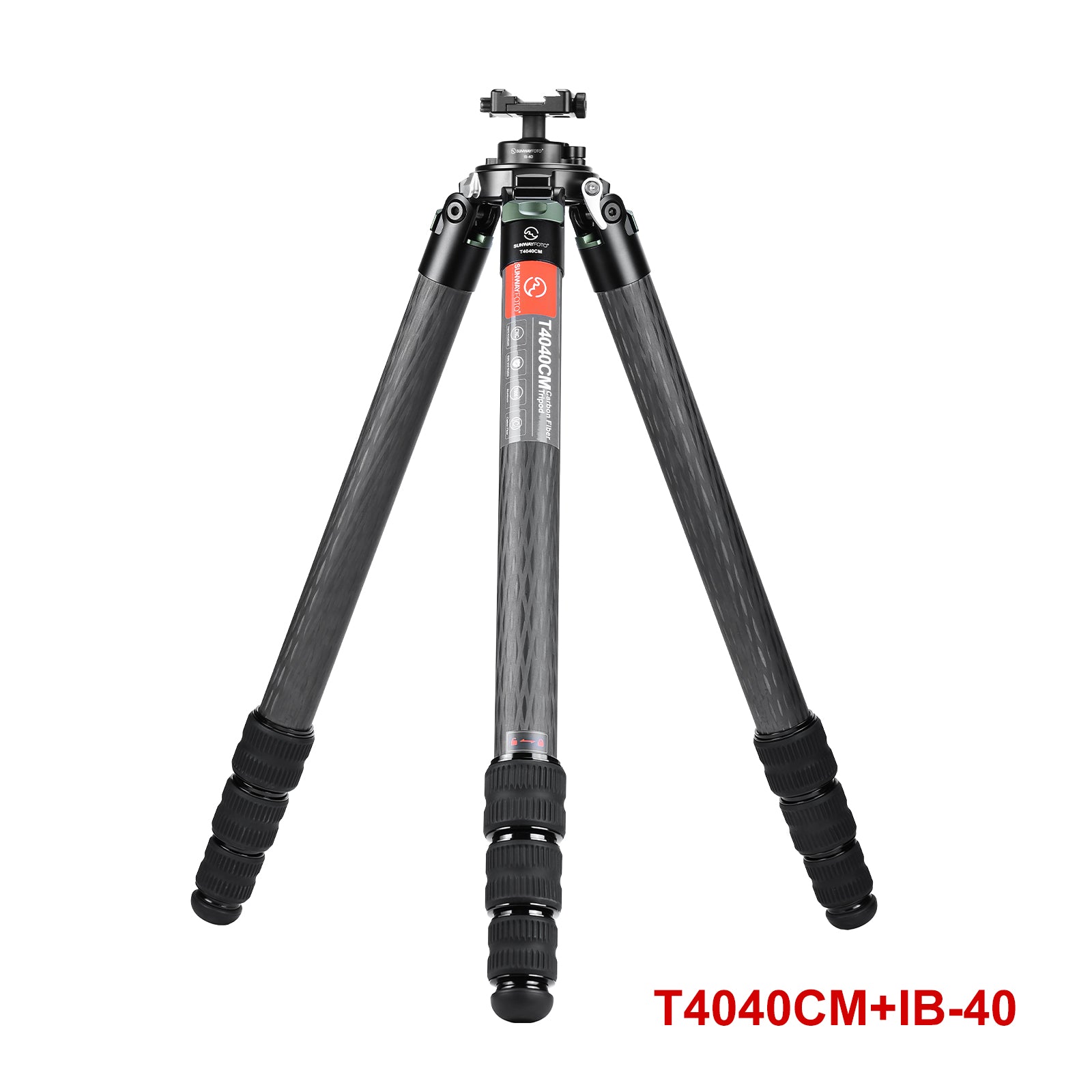 T4040CM Heavy Duty Carbon Fiber Tripod for Video Camera Photography and Hunting, 4 sections, 88lb(40kg) Load