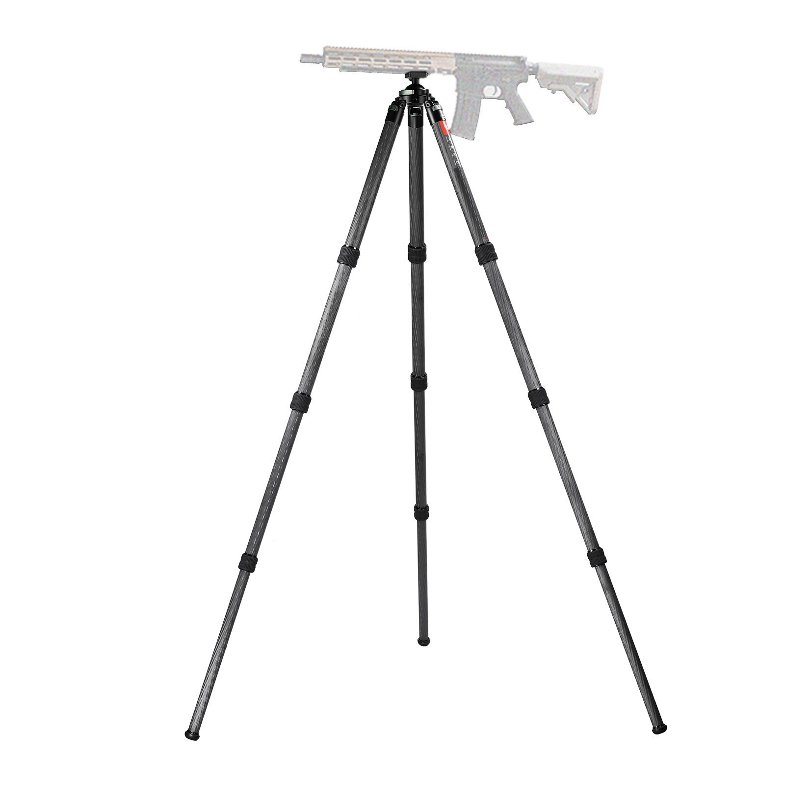 T4040CS-D Hunting Tripod for Shooting Rifle Stand Carbon Fiber,40mm,4 Sections,load 88lbs(40kgs),with Arca-Swiss Picatinny Adapter Clamp