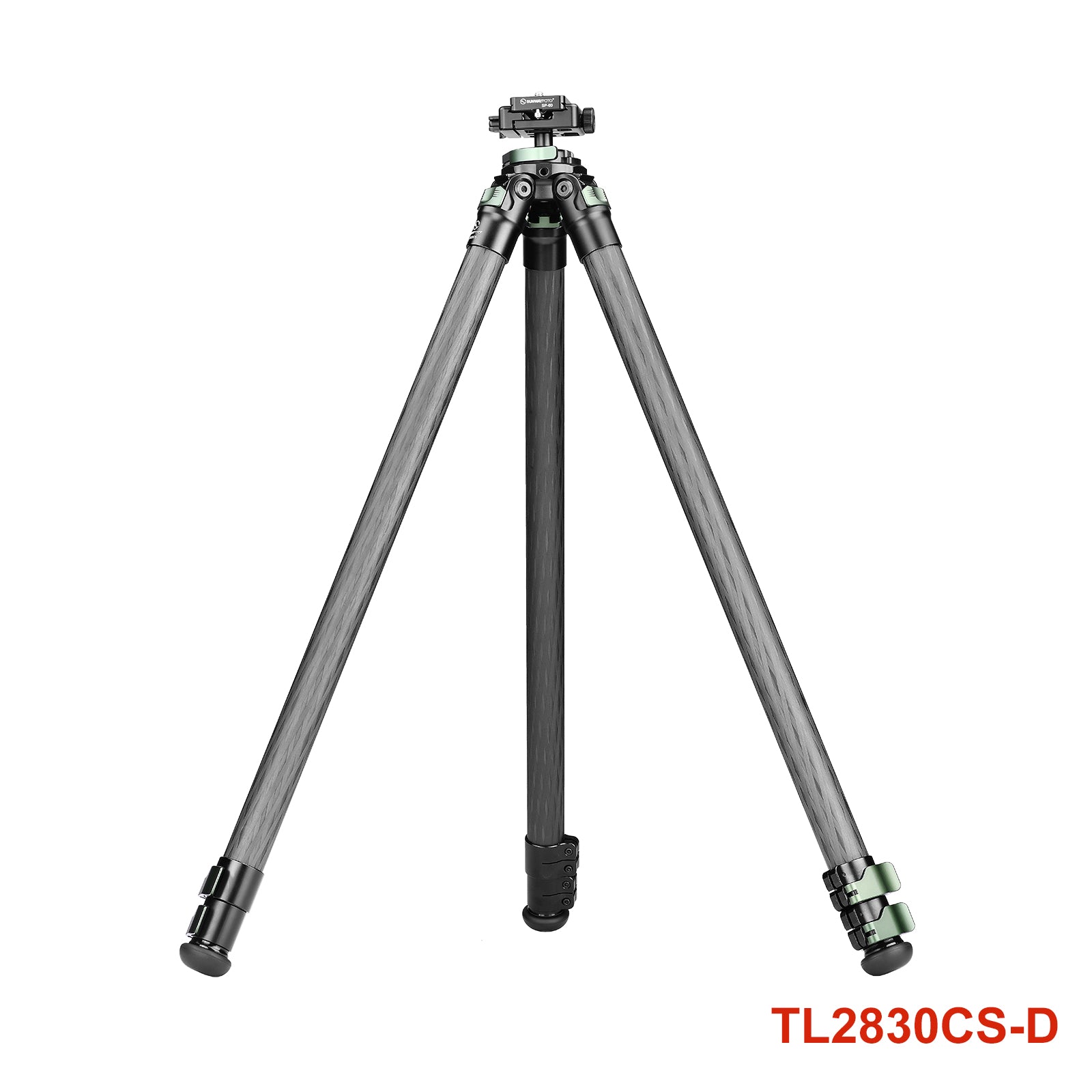 Sunwayfoto TL2830CS-D Carbon Fiber Tripod with Lever Locks for Hunting with Inverted Ball Head,3 sections, 44lb(20kg) Load