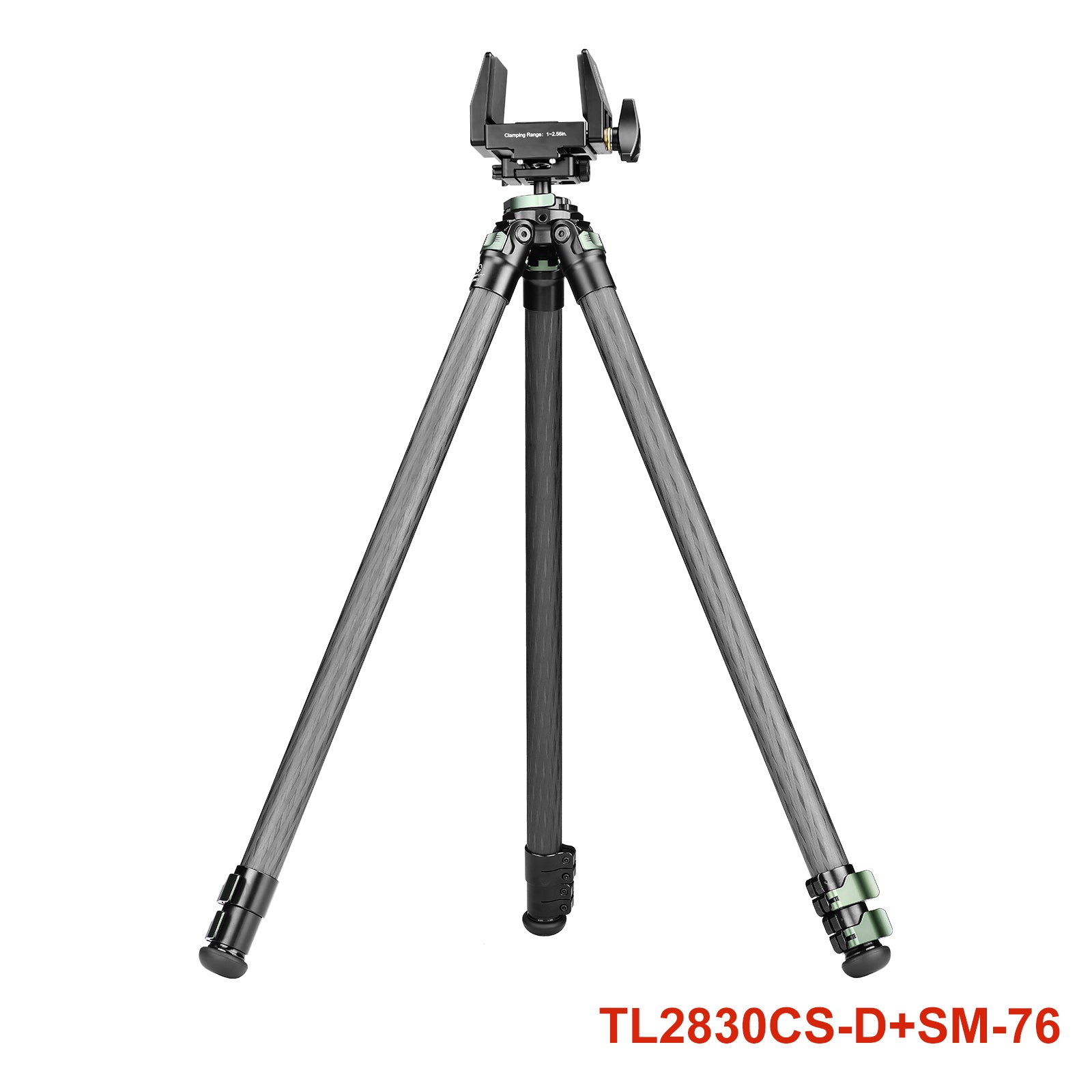 Sunwayfoto TL2830CS-D Carbon Fiber Tripod with Lever Locks for Hunting with Inverted Ball Head,3 sections, 44lb(20kg) Load