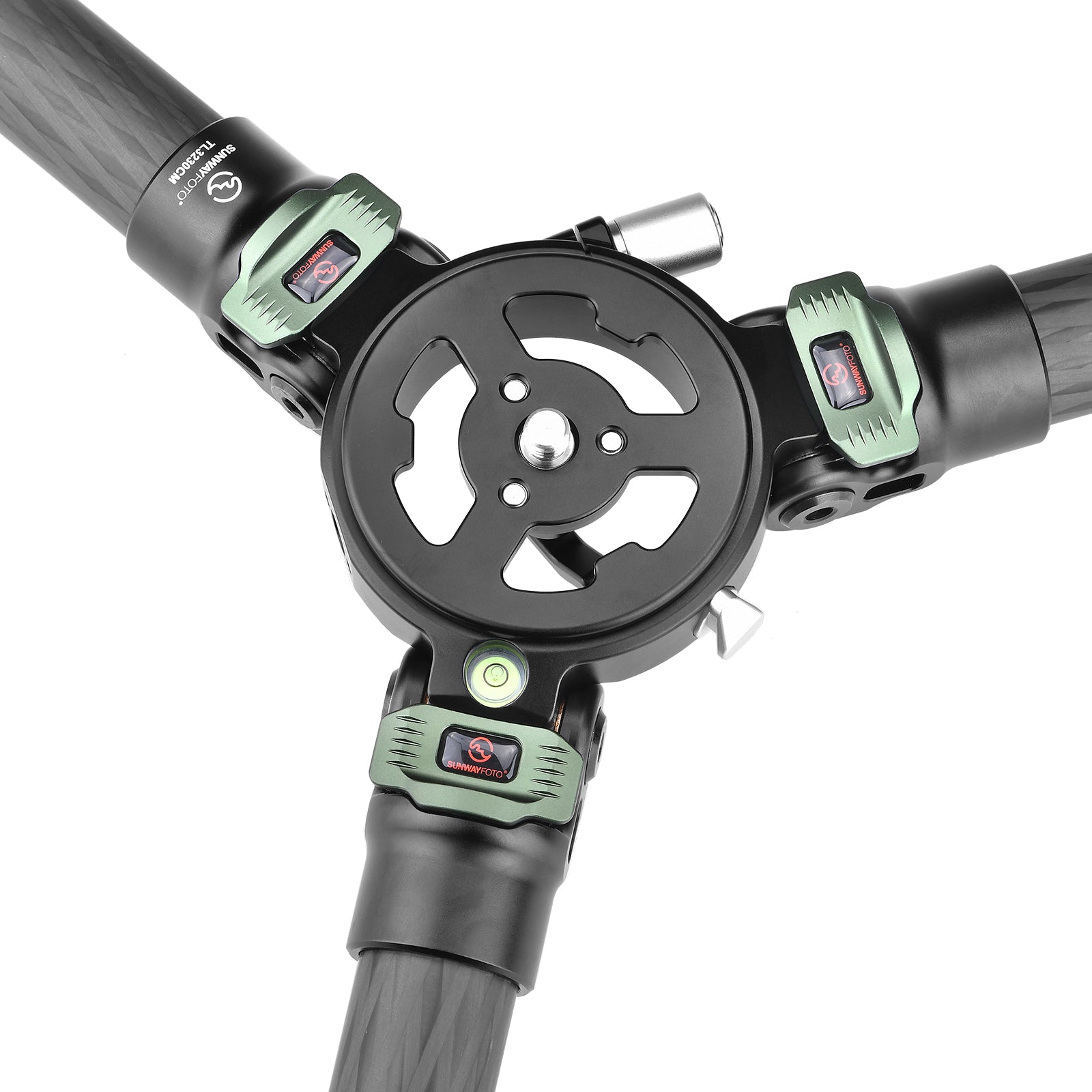 SUNWAYFOTO TL3230CM Carbon Fiber Tripod with Lever Locks for Outdoor Hunting,32mm, 3 sections, 66lb(30kg) Load
