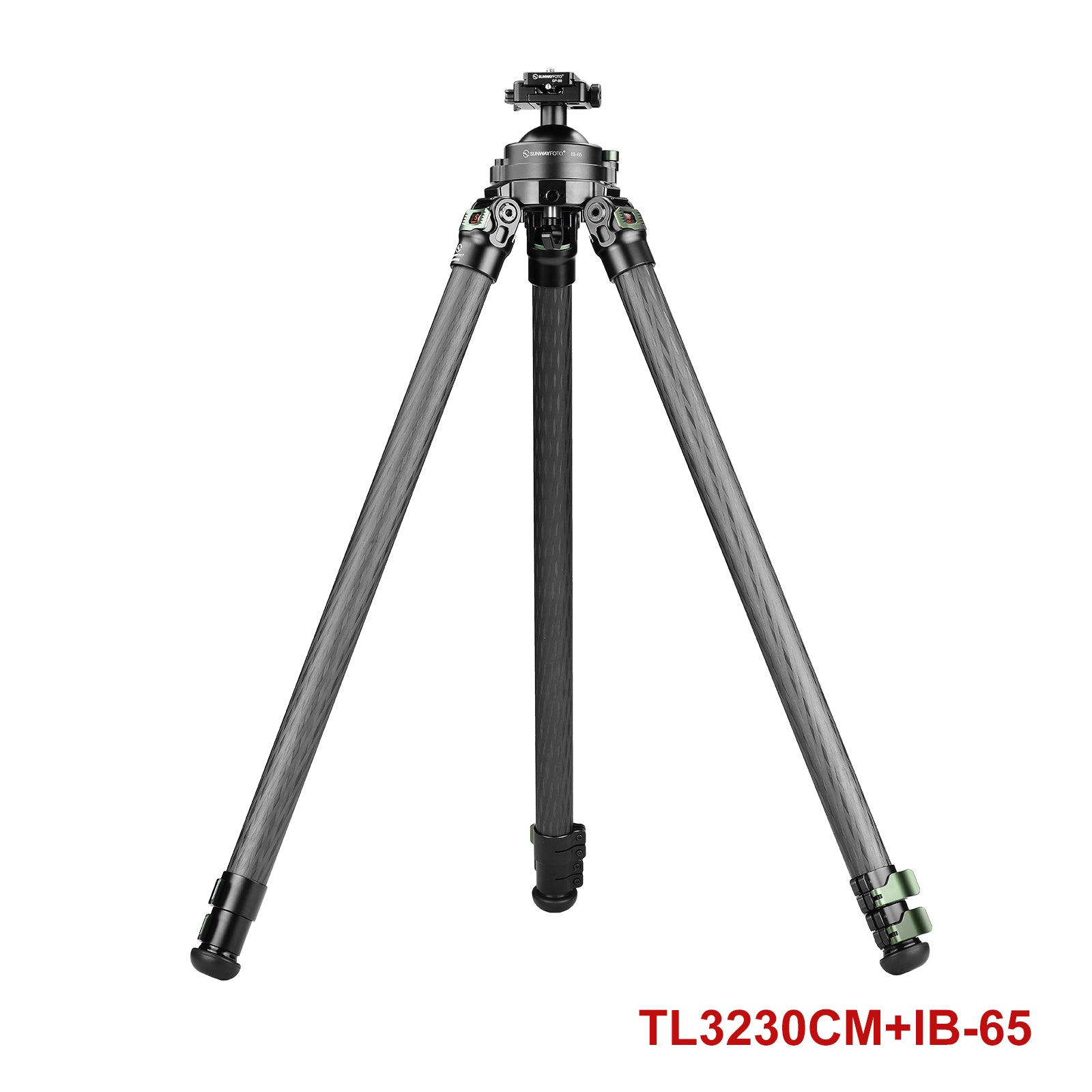 SUNWAYFOTO TL3230CM Carbon Fiber Tripod with Lever Locks for Outdoor Hunting,32mm, 3 sections, 66lb(30kg) Load