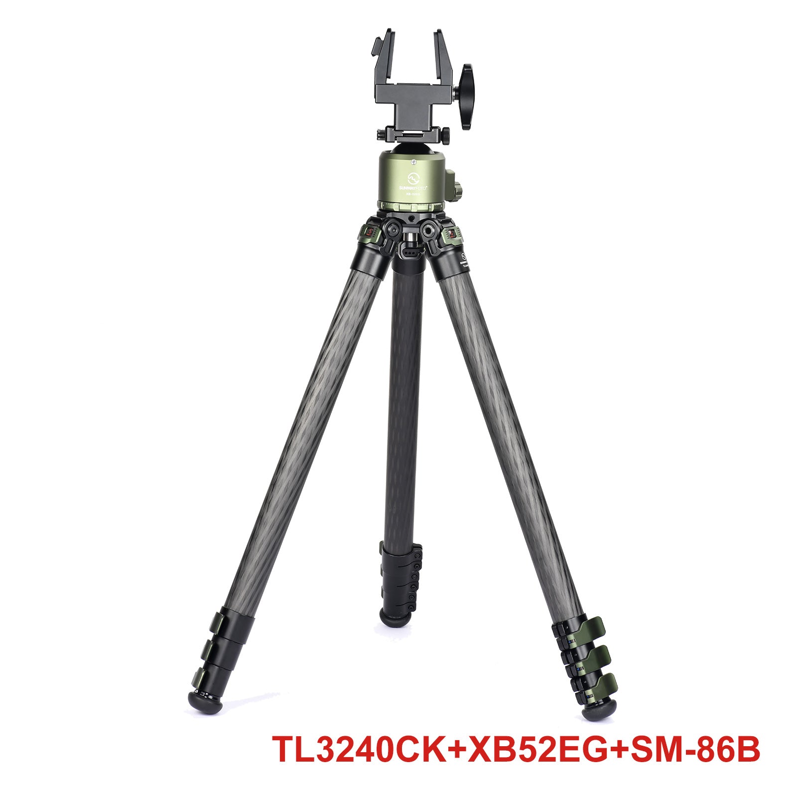 Sunwayfoto TL3240CK Flip locks Carbon Riber Travel Tripod Compact for DSLR Camera, 60'' 32mm 4 Sections Legs, without Center Column, Max Load 44lbs/20kg