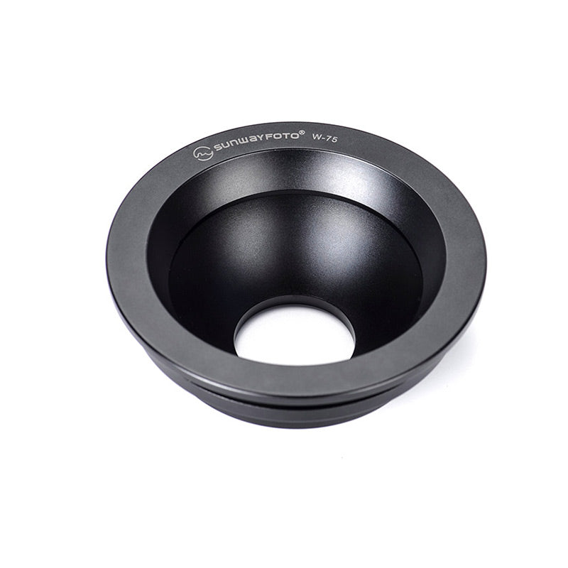 W-75 Tripod Bowl Adapter, mounting the Sachtler FSN-8T or other tilt head to Gitzo Systematic series tripods or Manfrotto 535/536 video tripod.
