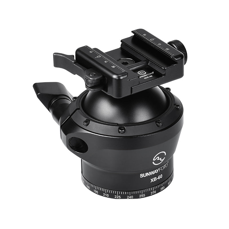 XB-60 60mm Ballhead for Hunting Tripod,with Picatinny and Arca Swiss Clamp,Load 66lb(30KG)