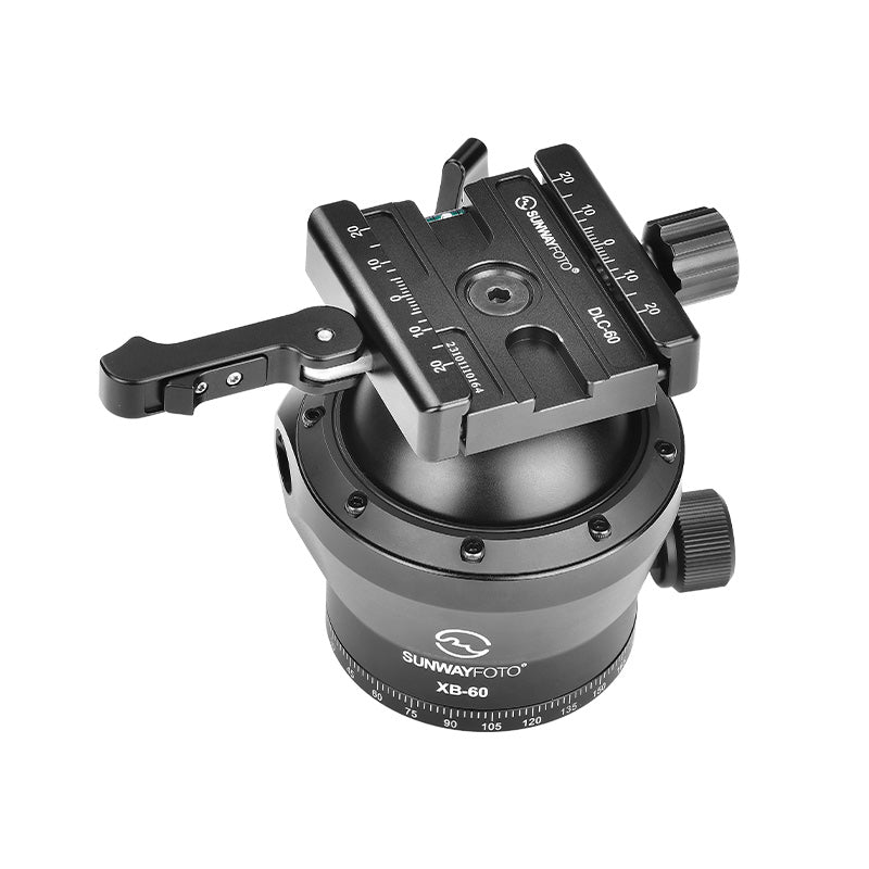 SUNWAYFOTO XB-60DL 60mm Low Profile Tripod Ball Head,Ballhead for Hunting,Load 66lb(30KG)