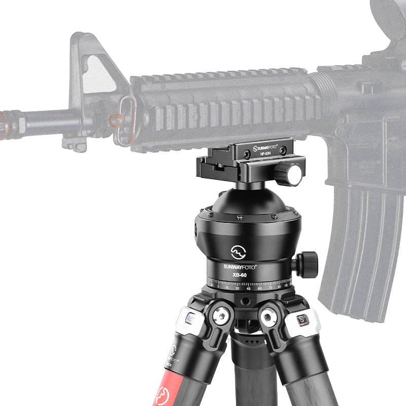 SUNWAYFOTO XB-60DL 60mm Low Profile Tripod Ball Head,Ballhead for Hunting,Load 66lb(30KG)