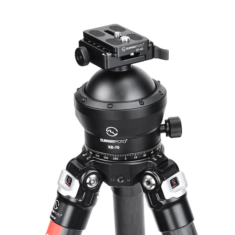 XB-70 70mm Ballhead for Hunting Tripod,with Picatinny and Arca Swiss Clamp,Load 88lb(40KG)