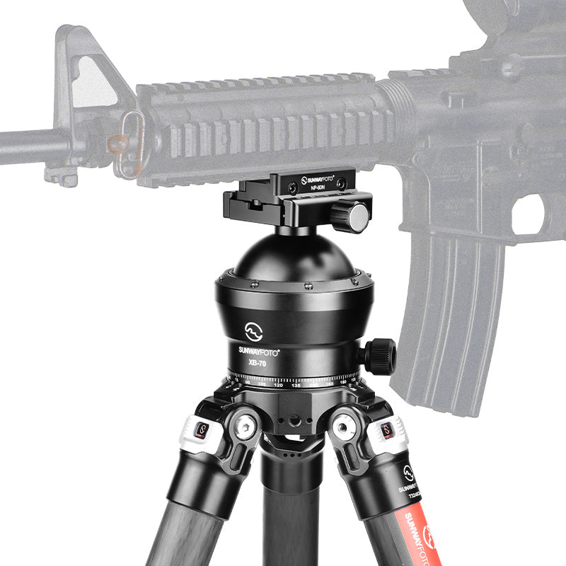 SUNWAYFOTO XB-70DL 70mm Low Profile Tripod Ball Head,Ballhead for Hunting,Load 88.2lb(40KG)