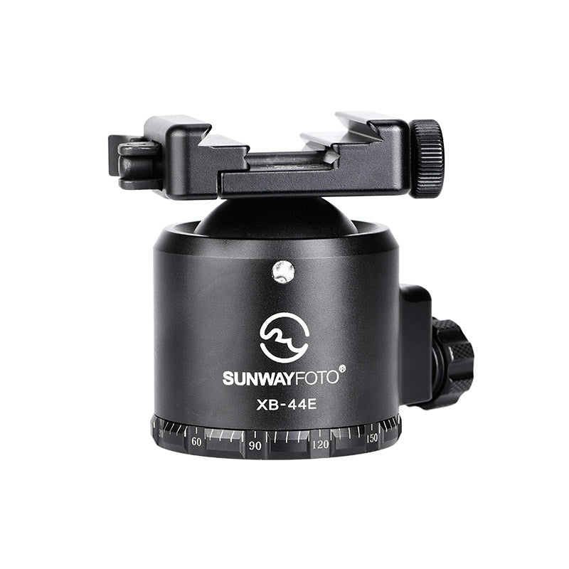 XB-44E 44mm Low-profile Ballhead without notch with Picatinny to Arca Swiss Adapter Duo-Lever Clamp SDC-50 for Shooting Tripod