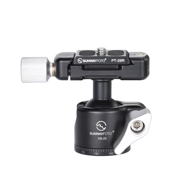 XB-25 25mm Tripod Ball Head, 360 Degree Rotating Panoramic Ballhead with 1/4 inch Quick Release Plate and for DSLR Load 11lbs