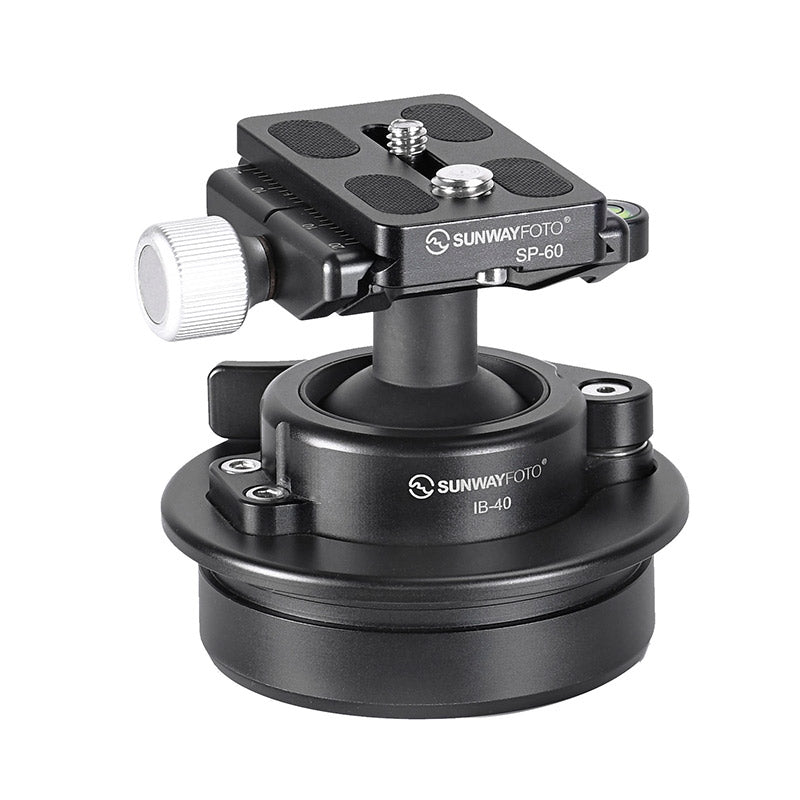IB-40S Heavy Duty Tipod Head to 75mm Bowl Adapter with Arca Swiss Clamp and Plate Load 55lbs(25KG)