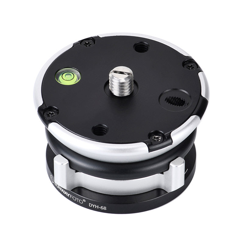 DYH-68 68mm Leveling Base Tripod Heads Load 22lb.(10kgs) +/-15° Tilt