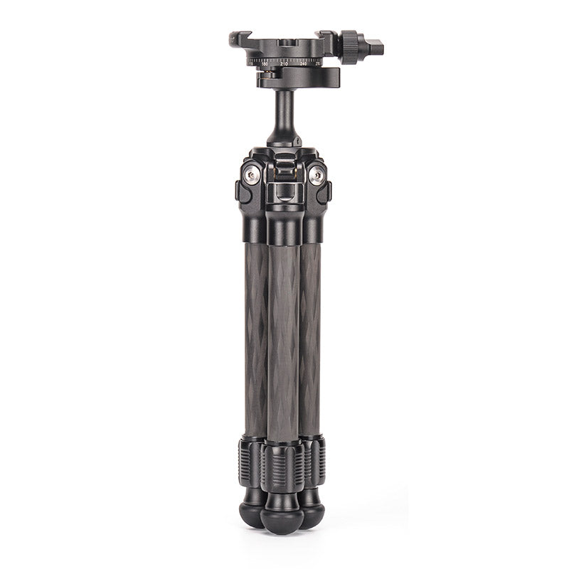 T16C20N Desktop Carbon Fiber Phone Tripod Stand for vlog and Ballhead,2 Sections