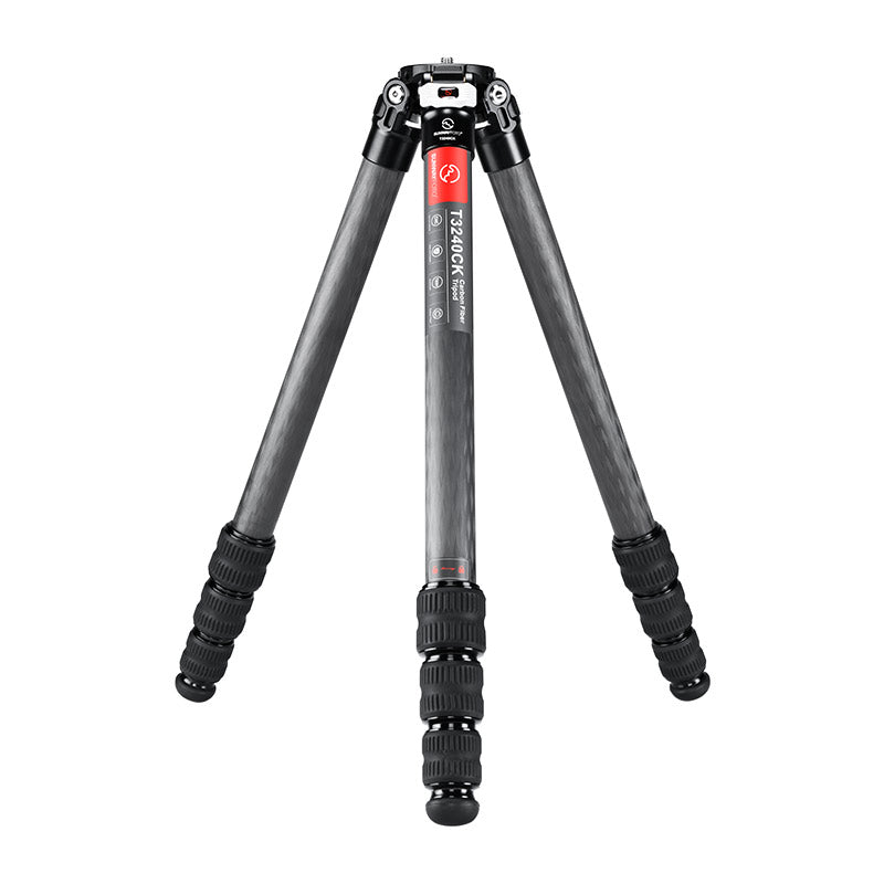 T3240CK Knight Series Carbon Fiber Tripod, 4 Leg Sections, Top Tube Diameter 32mm