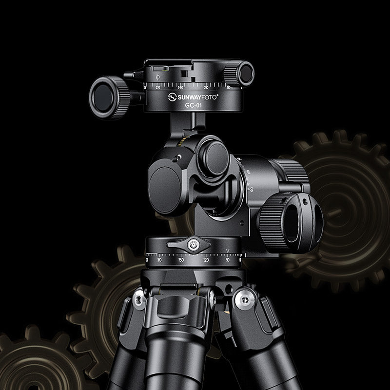 GH-PRO II+ 3-Way Geared Tripod Head Include Arca Swiss Plate DP-60G