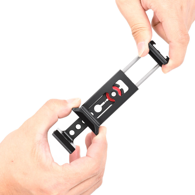 CPC-05T Phone Clamp Tridpod Stand Smartphone Clamp Adapter with Cold Shoe Mount 1/4 Thread Aluminium