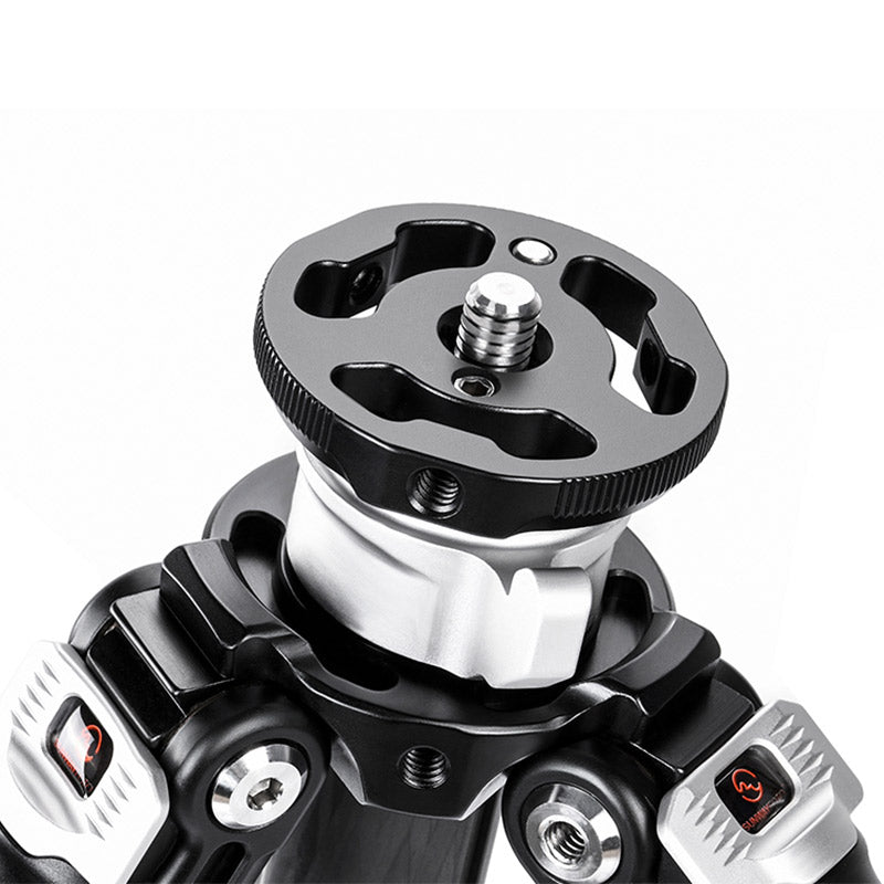 T2840CE	Explorer Series Carbon Fiber Tripod with Center Column, 4 Leg Sections, Top Tube Diameter 28mm