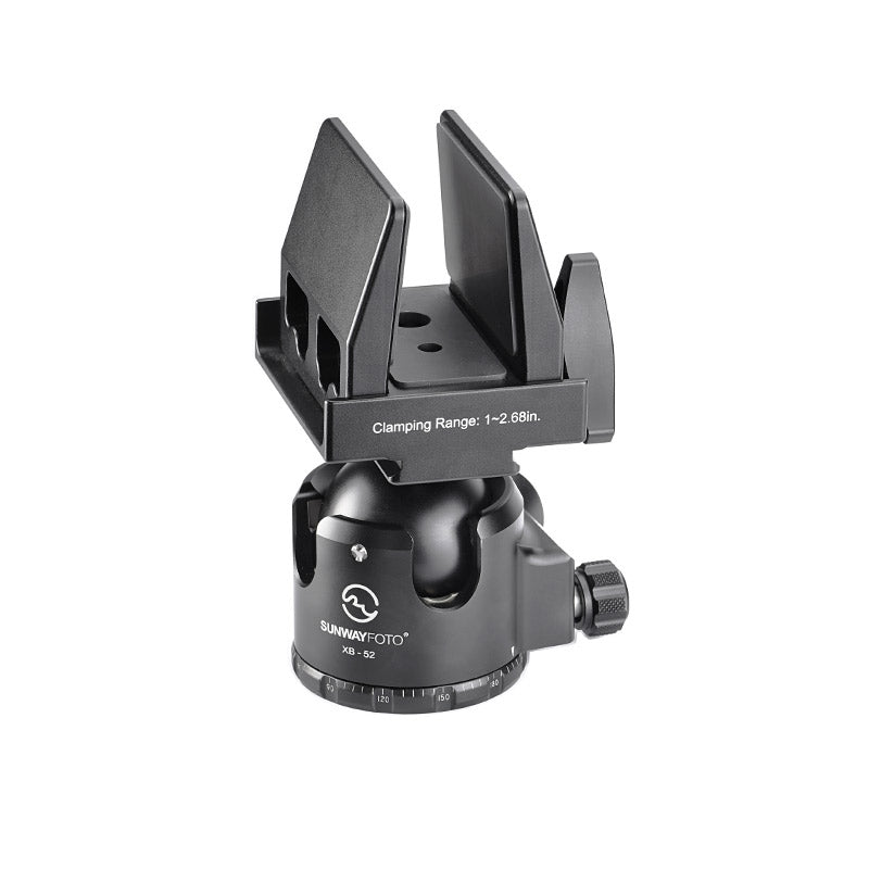 XB-52+SM-76 52mm Low Profile Ball Head Rifle Gun Clamp for  Tripod  Shooting Saddle Mount