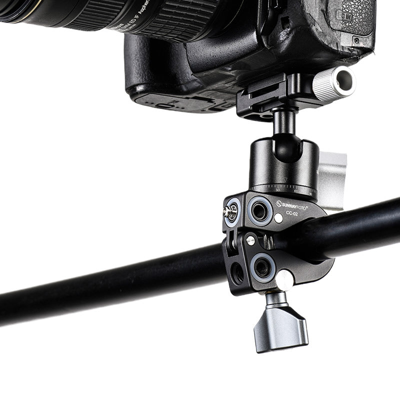 CC-02 Super Clamp for LED Lights ,Magic Arm Clamp for DJI Ronin, Camera Monitor with 1/4" 3/8" Thread Screw