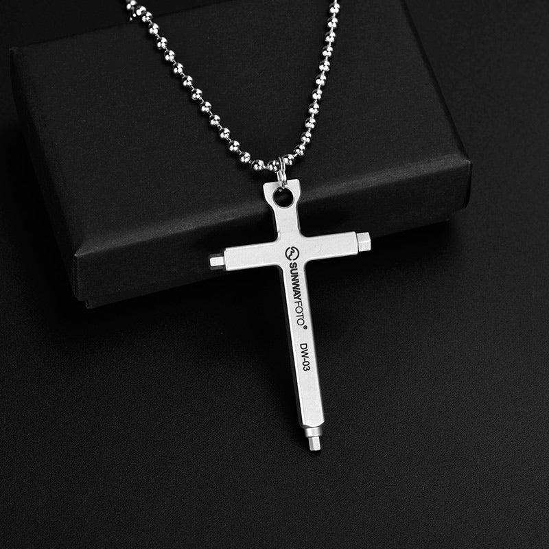 DW-03 Hex Key Wrenches Stainless 2.5/3/4mm Steel Cross necklace