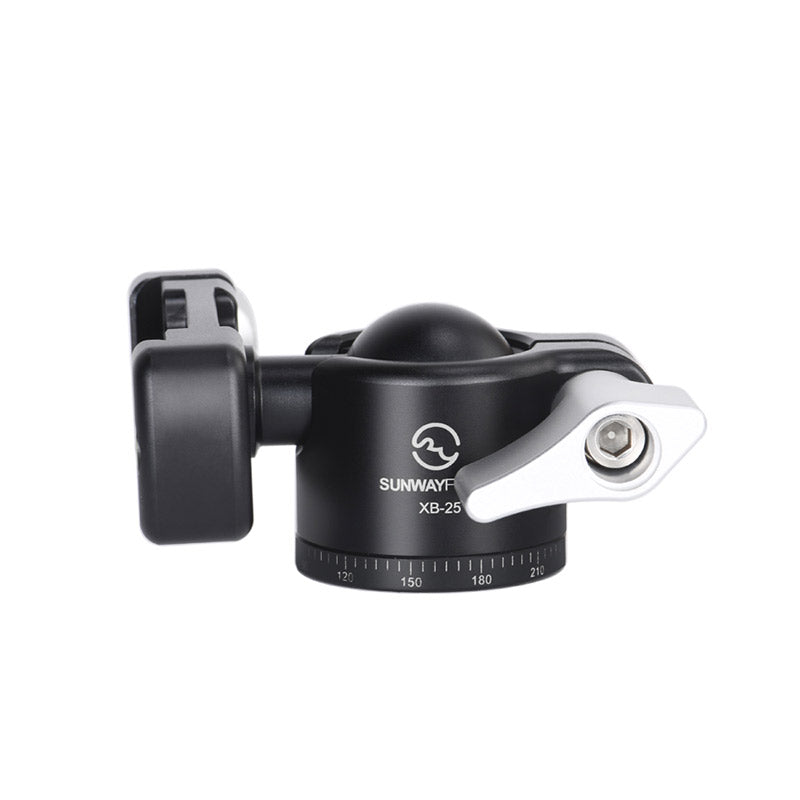 XB-25 25mm Tripod Ball Head, 360 Degree Rotating Panoramic Ballhead with 1/4 inch Quick Release Plate and for DSLR Load 11lbs