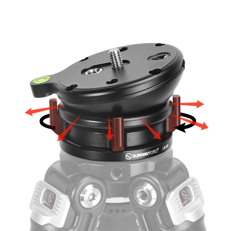 LB-68 68mm Leveling Base Head for Tripod 22lbs/10kgs Load Capacity