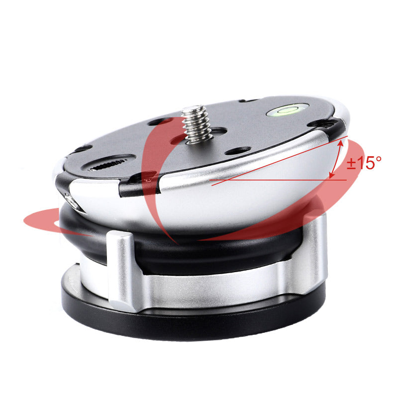 DYH-68  68mm Leveling Base Tripod Heads Load 22lb.(10kgs) +/-15° Tilt