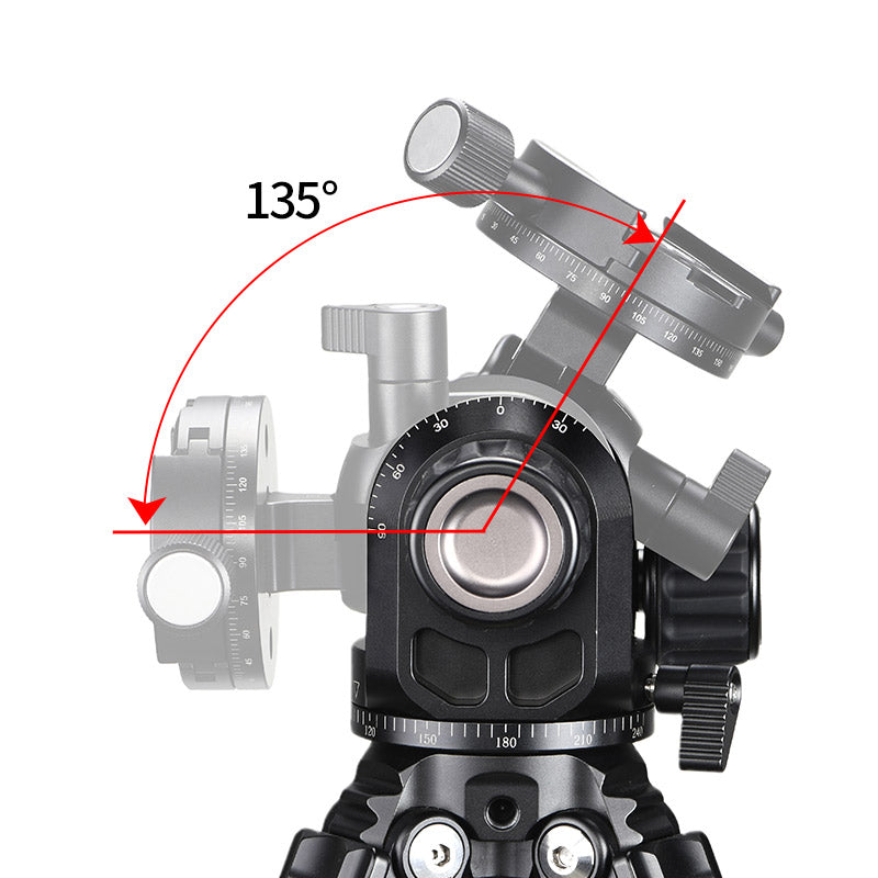 GH-PRO 3-Way Geared Tripod Head Include Arca Swiss Plate DP-60G