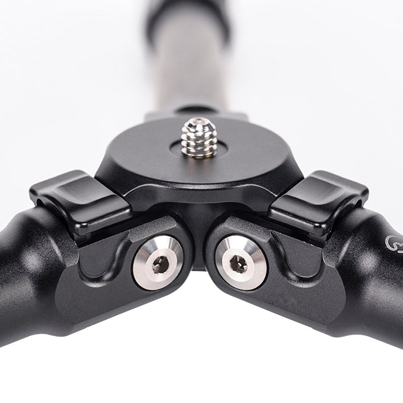 T16C20N Desktop Carbon Fiber Phone Tripod Stand for vlog and Ballhead,2 Sections