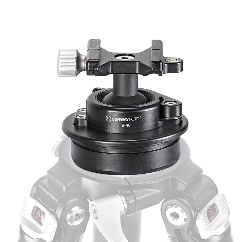 IB-40S Heavy Duty Tipod Head to 75mm Bowl Adapter with Arca Swiss Clamp and Plate Load 55lbs(25KG)