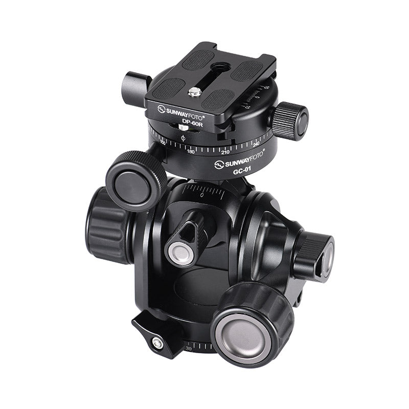 GH-PRO+ Geared Head 3D Independent Adjustment comes with Geared Panning Clamp GC-01