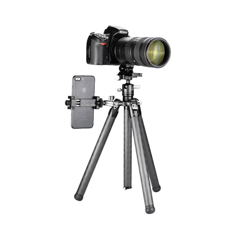TT2650CE 5-Sections 60.24"(153cm) Tall  Carbon Fiber Travel Tripod for Ipad, Phone, DSLR Camera, small and flexible, with 25mm Ball Head