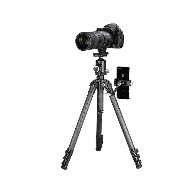 TL2840CC Carbon Fiber Tripod with Lever Locks for DSLR Cameras, 4-Sections, Load 35lb(16kg)
