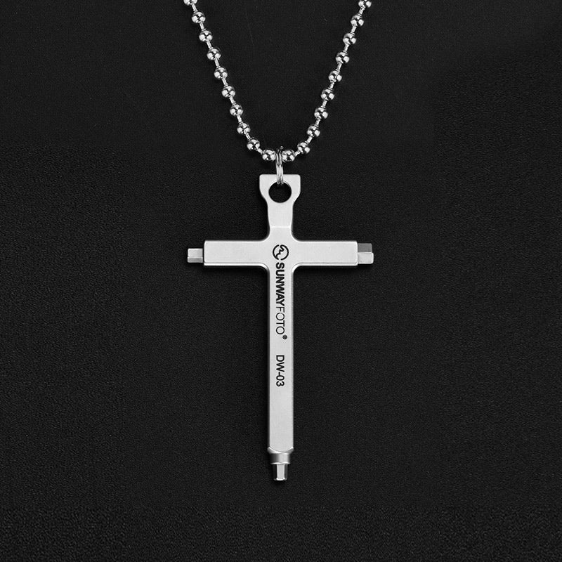 DW-03 Hex Key Wrenches Stainless 2.5/3/4mm Steel Cross necklace
