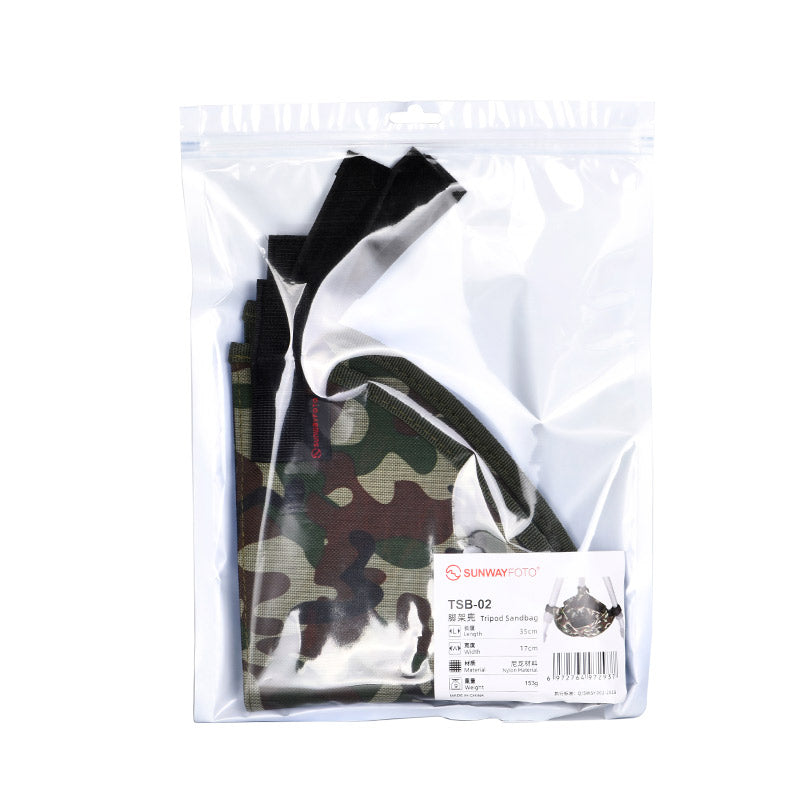 TSB-02 Tripod Weight Stone Bag Heavy Duty Camouflage Sandbag Butler Pouch to Tripod Legs