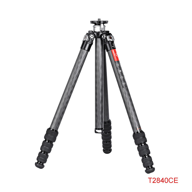 T2840CE	Explorer Series Carbon Fiber Tripod with Center Column, 4 Leg Sections, Top Tube Diameter 28mm