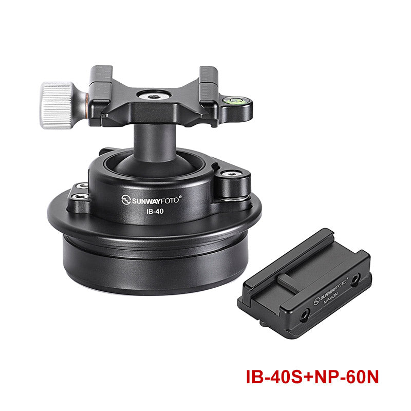 IB-40S Heavy Duty Tipod Head to 75mm Bowl Adapter with Arca Swiss Clamp and Plate Load 55lbs(25KG)