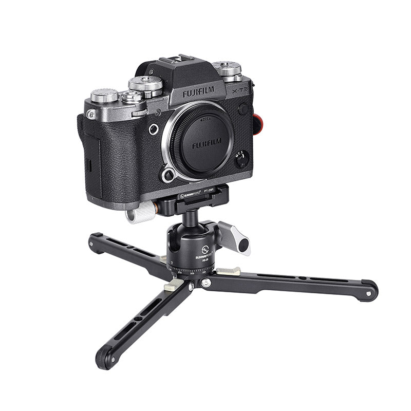 T1A12+XB-25 Mini Tripod T1A12 Tabletop Tripod with 25mm Ball Head XB-25 and 1/4 Screw for DSLR Cameras, Projectors, Webcams, GoPro and Smartphone Mount Adapter,Aluminum Alloy